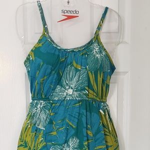Tropical print dress